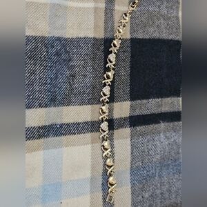 Chic Gold and Silver Filled Women's Bracelet Heart & X's